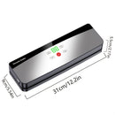 Seladora de Alimentos Automática, Máquina de Embalagem a Vácuo Portátil Multifuncional, Recarregável via USB, Inclui 10 Sacos, Selagem Duradoura para Manter a Frescura, Ideal para Cozinha e Piqueniques ao Ar Livre, Bateria de 2000mAh para Maior Autonomia,