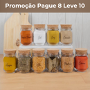 Kit 10 Potes 200ml com Tampa de Cortiça Elegância Natural