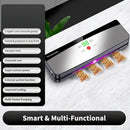 Seladora de Alimentos Automática, Máquina de Embalagem a Vácuo Portátil Multifuncional, Recarregável via USB, Inclui 10 Sacos, Selagem Duradoura para Manter a Frescura, Ideal para Cozinha e Piqueniques ao Ar Livre, Bateria de 2000mAh para Maior Autonomia,