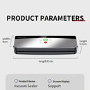 Seladora de Alimentos Automática, Máquina de Embalagem a Vácuo Portátil Multifuncional, Recarregável via USB, Inclui 10 Sacos, Selagem Duradoura para Manter a Frescura, Ideal para Cozinha e Piqueniques ao Ar Livre, Bateria de 2000mAh para Maior Autonomia,